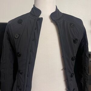 Authentic Burberry Prorsum Black Womens Coat Jacket Runway fitted Made in Italy